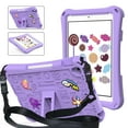 thumbnail image 1 of ELEHOLD Kids Case for Apple iPad Air 11/Pro11 2024/Pro 11 4th/3rd/2nd/1st/Air4 10.9/Air5/iPad 10th with Kickstand Soft EVA Rugged Shockproof Anti-Scratch Cover with Detachable Strap,Lightpurple, 1 of 7