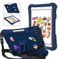 thumbnail image 1 of ELEHOLD Kids Case for Apple iPad mini 7 (A17 Pro)2024/6th Generation with Kickstand Soft EVA Rugged Shockproof Anti-Scratch Cover with Detachable Strap,Navyblue, 1 of 8