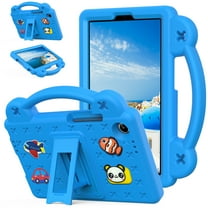 ELEHOLD Kids Case for Lenovo Tab K9/Tab One 8.7 2025(TB305FU), EVA Foam Cute Cartoon Case with Built-in Kickstand Shockproof Portable Case with DIY Accessories, Skyblue