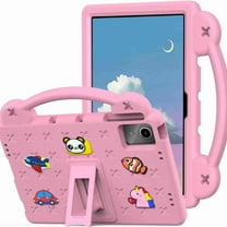 ELEHOLD Kids Case for Lenovo Tab M11 11inch TB330FU TB330XU EVA Foam Cute Cartoon Case with Built-in Kickstand Shockproof Handle Stand Cover for Lenovo Tab M11 2024,Pink