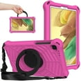 thumbnail image 1 of ELEHOLD Kids Case for Samsung Galaxy Tab A7 Lite 8.7" T220/T225 with 360 Rotating Kickstand Handle Grip Crossbody Shoulder Strap Silicone Rugged Case for A7 Lite 8.7" 2021 - Rose, 1 of 8