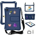 thumbnail image 1 of ELEHOLD Kids Case for Samsung Galaxy Tab A9 Plus 11 Inch (SM-X210/X215/X216/X218) DIY EVA Rugged Shockproof Kickstand Cover with Detachable Shoulder Strap,Navyblue, 1 of 8