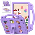 thumbnail image 1 of ELEHOLD Kids Case for Samsung Galaxy Tab A9 Plus EVA Foam Cute Cartoon Case with Built-in Kickstand Shockproof Portable Case for Samsung Galaxy Tab A9+ 11 Inch with DIY Accessories,Lightpurple, 1 of 8