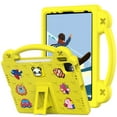 thumbnail image 1 of ELEHOLD Kids Case for iPad 10th Generation 10.9" 2022,Hard PC + PVC +EVA Metarial with Shockproof Handle Kickstand Full Body Protection Cartoon Case for iPad 10.9 inch 10th Gen 2022, Yellow, 1 of 8