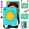 thumbnail image 1 of ELEHOLD Kids Case for iPad 10th Generation 10.9 Inch 2022 with Screen Protector Built in, Full Body Protection Shockproof Rugged Cover with Rotating Handle Grip Stand Crossbody Shoulder Strap,Mint, 1 of 6