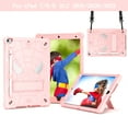 thumbnail image 1 of ELEHOLD Kids Case for iPad 9th/8th/7th Gen 10.2" 2021/2020/2019, Heavy Duty Rugged Cover with Foldable Kickstand Crossbody Shoulder Strap Pencil Holder Shockproof Case for iPad 10.2",Rosegold, 1 of 6