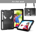 thumbnail image 1 of ELEHOLD Kids Case for iPad Mini 6th Generation 2021, Heavy Duty Rugged Cover with Foldable Kickstand Crossbody Shoulder Strap Pencil Holder Shockproof Case For iPad Mini 6,Black, 1 of 6