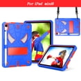 thumbnail image 1 of ELEHOLD Kids Case for iPad Mini 6th Generation 2021, Heavy Duty Rugged Cover with Foldable Kickstand  Crossbody Shoulder Strap Pencil Holder Shockproof Case For iPad Mini 6,Blue+Red, 1 of 6