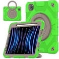 thumbnail image 1 of ELEHOLD Kids Case for iPad Pro 11" (2022/2021/2020/2018) / iPad Air4 Air5 10.9",Rugged Shockproof Case with 360° Rotatable Folding Handle Grip Kickstand Crossbody Shoulder Strap Pencil Holder,Green, 1 of 8