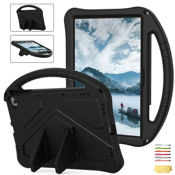 ELEHOLD Kids Friendly Case for Fire Max 11 inch (13th Gen 2023) EVA Full Body Protective with Kickstand Handle Grip Shockproof Anti-Scratch Case for Kindle Fire Max 11", Black
