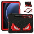 thumbnail image 1 of ELEHOLD Kids Friendly Case for Samsung Galaxy Tab S9/S9FE/S8/S7, Heavy Duty Shockproof Rugged Protective Case with Foldable Kickstand for Boys Children for Samsung Tab S9/S9FE/S8/S7,Black+Red, 1 of 9