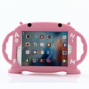 ELEHOLD Kids Friendly Case for iPad 6th/5th Gen/Pro 9.7 2018/2017/2016,Cute Design Soft Silicone Full Body Protective with Kickstand Handle Grip Shockproof Anti-Scratch Case for iPad 9.7 -Pink