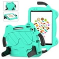 thumbnail image 1 of ELEHOLD Kids Friendly Case for iPad 9th/8th/7th Gen 2021/2020/2019, EVA + Hard PC Hybrid Shockproof Full Protective Multi-Angle Kickstand Cute Rugged Cover with Handle Grip for iPad 10.2 Inch,Mint, 1 of 8