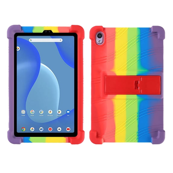 ELEHOLD Kids Shockproof Case For Walmart Onn 12.1 Inch Tablet Pro 2024 Soft TPU Skin-Friendly Protective Cover, with Kickstand, Gifts for Children, Rainbow