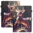 thumbnail image 1 of ELEHOLD for Kindle 11th Generation (2022) Leather Case,Cute Animals Pattern Folio Flip Case Card Slots Kickstand Magnetic Clasp Shockproof Smart Protective Case for Kindle 11th Generation,Deer, 1 of 5