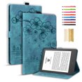 thumbnail image 1 of ELEHOLD for Kindle 11th Generation (2022) Leather Case,Embossed Flower Pattern Folio Flip Case Card Slots Kickstand Magnetic Clasp Shockproof Protective Case for Kindle 11th Generation,Green, 1 of 8
