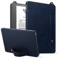thumbnail image 1 of ELEHOLD for Kindle Paperwhite 7" 12th Gen/Signature Edition(12th Gen)/Colorsoft Signature 2024 Case, Slim Fit Protective PU Leather Business Wrist Strap Stand Shock-Resistant Protective Cover,Blue, 1 of 7