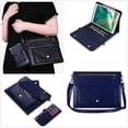 thumbnail image 1 of ELEHOLD Leather Bag Case for iPad  Pro 11" 2022/2021/2020/2018 iPad Air 5/4 10.9" with Card Slots Zipper Storage Kickstand Function Crossbody Shoulder Strap Handstrap Phone Bag Luxury Bag Case,Blue, 1 of 10