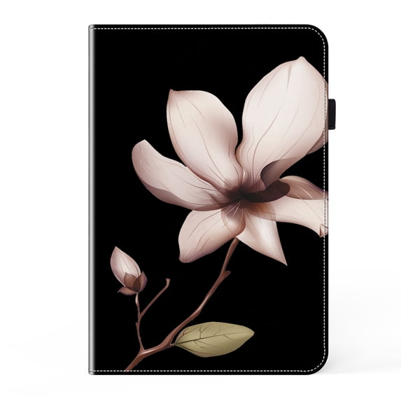 ELEHOLD Leather Case for Amazon Fire HD 10 (9th Generation) Flip Folio Case with Card Holders Anti-Slip Strip Kickstand Function Full Protective Shockproof Case,Datura