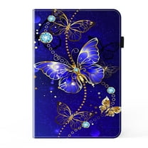 ELEHOLD Leather Case for Amazon Fire Max 11 Flip Folio Case with Card Holders Anti-Slip Strip Kickstand Function Full Protective Shockproof Case,Butterfly