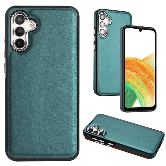 ELEHOLD Leather Case For Samsung Galaxy A54 5G,Premium Leather Material Slim Lightweight Camera Protection Full Body Shockproof Luxury Case,Green