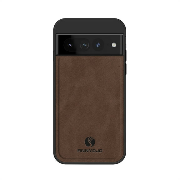 ELEHOLD Leather Case for Google Pixel 6 Pro,Slim Thin Lightweight Case All-Inclusive Camera Lens Protection Work with Magnetic Car Mount Holder Full Body Shockproof Anti-Scratch Case,Brown