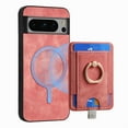 thumbnail image 1 of ELEHOLD Leather Case for Google Pixel 8 Pro Magnetic Detachable Card Holder Magnetic 2 in 1 Wallet Case with Ring Holder Kickstand Compatible with Mag Safe Shockproof Cover,pink, 1 of 8
