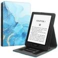 thumbnail image 1 of ELEHOLD Leather Case for Kindle Paperwhite (11th Generation, 2021 Release 6.8" ), Auto Wake/Sleep Function Slim Lightweight PU Shell Cover with Kickstand Anti-Slip Strip,Blue Marble, 1 of 6