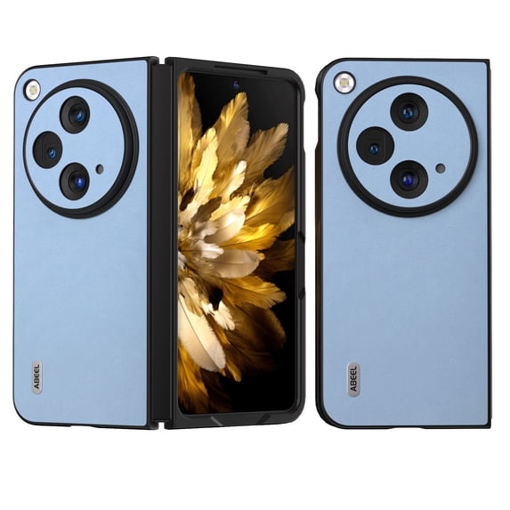 ELEHOLD Leather Case for OnePlus Open, Luxury PU Leather Slim Fit Lightweight Shockproof TPU Bumper Protective Back Cover Case for OnePlus Open - Blue