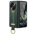 thumbnail image 1 of ELEHOLD Leather Case for OnePlus Open,Premium PU Leather Slim Lightweight Protective with Ring Holder Retractable Wristband Anti-Slip Shockproof Case for OnePlus Open,Darkgreen, 1 of 7