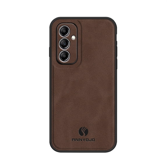 ELEHOLD Leather Case for Samsung Galaxy A14 5G,Slim Thin Lightweight Case All-Inclusive Camera Lens Protection Work with Magnetic Car Mount Holder Full Body Shockproof Anti-Scratch Case,Brown