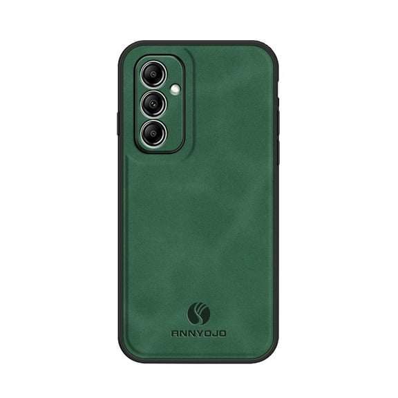 ELEHOLD Leather Case for Samsung Galaxy A14 5G,Slim Thin Lightweight Case All-Inclusive Camera Lens Protection Work with Magnetic Car Mount Holder Full Body Shockproof Anti-Scratch Case,Darkgreen