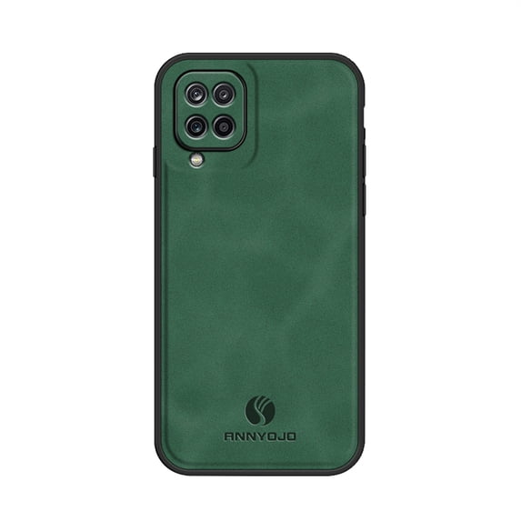 ELEHOLD Leather Case for Samsung Galaxy A21s,Slim Thin Lightweight Case All-Inclusive Camera Lens Protection Work with Magnetic Car Mount Holder Full Body Shockproof Anti-Scratch Case,Darkgreen