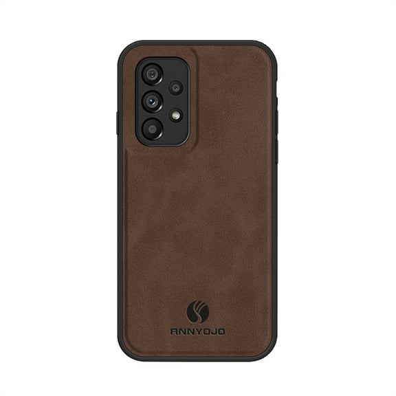 ELEHOLD Leather Case for Samsung Galaxy A32 5G,Slim Thin Lightweight Case All-Inclusive Camera Lens Protection Work with Magnetic Car Mount Holder Full Body Shockproof Anti-Scratch Case,Brown