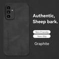 thumbnail image 1 of ELEHOLD Leather Case for Samsung Galaxy A34 5G,Luxury Sheepskin Comfortable Grip All-inclusive Lens Protection Soft Edge Shockproof Slim Case for Samsung A34 5G,Black, 1 of 6