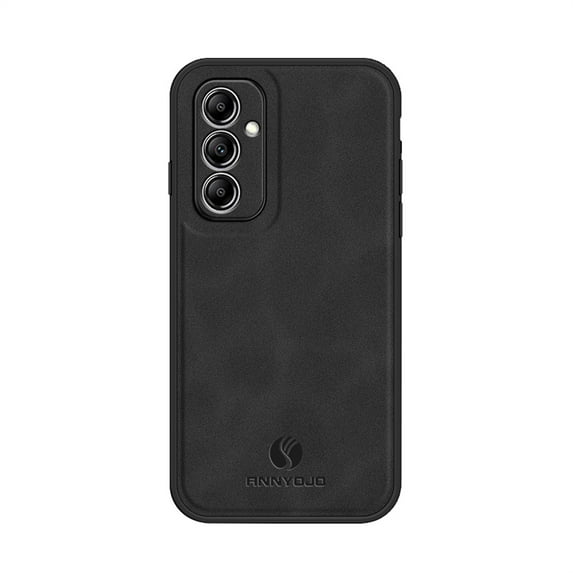 ELEHOLD Leather Case for Samsung Galaxy A34 5G,Slim Thin Lightweight Case All-Inclusive Camera Lens Protection Work with Magnetic Car Mount Holder Full Body Shockproof Anti-Scratch Case,Black