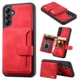 thumbnail image 1 of ELEHOLD Leather Case for Samsung Galaxy A34 5G Wallet Card Holders Magnetic Clasp Stand Function Full Body Shockproof Protection for Samsung A34 5G,Red, 1 of 5
