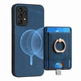 thumbnail image 1 of ELEHOLD Leather Case for Samsung Galaxy A52 5G Magnetic Detachable Card Holder Magnetic 2 in 1 Wallet Case with Ring Holder Kickstand Compatible with Mag Safe Shockproof Cover,blue, 1 of 8
