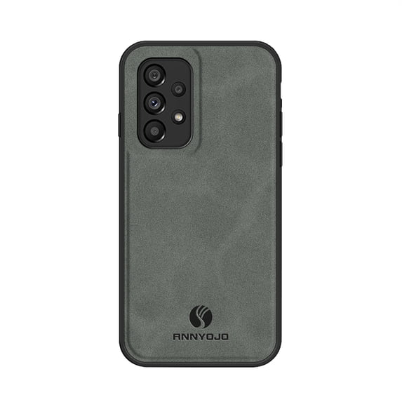 ELEHOLD Leather Case for Samsung Galaxy A52 5G,Slim Thin Lightweight Case All-Inclusive Camera Lens Protection Work with Magnetic Car Mount Holder Full Body Shockproof Anti-Scratch Case,Gray