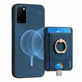 thumbnail image 1 of ELEHOLD Leather Case for Samsung Galaxy S20 FE Magnetic Detachable Card Holder Magnetic 2 in 1 Wallet Case with Ring Holder Kickstand Compatible with Mag Safe Shockproof Cover,blue, 1 of 8