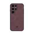 thumbnail image 1 of ELEHOLD Leather Case for Samsung Galaxy S21 Ultra,Slim Thin Lightweight Case All-Inclusive Camera Lens Protection Work with Magnetic Car Mount Holder Full Body Shockproof Anti-Scratch Case,Winered, 1 of 7