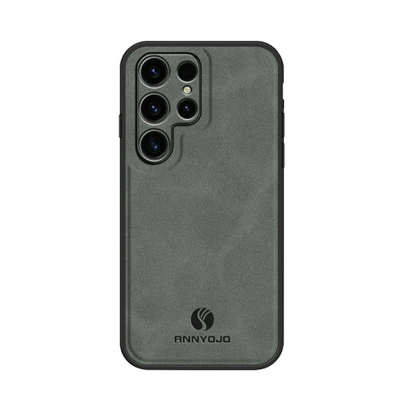 ELEHOLD Leather Case for Samsung Galaxy S22 Ultra,Slim Thin Lightweight Case All-Inclusive Camera Lens Protection Work with Magnetic Car Mount Holder Full Body Shockproof Anti-Scratch Case,Gray