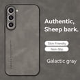 thumbnail image 1 of ELEHOLD Leather Case for Samsung Galaxy S23 Plus 6.6",Luxury Sheepskin Comfortable Grip All-inclusive Lens Protection Soft Edge Shockproof Slim Case for Samsung S23+,Gray, 1 of 6