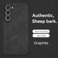 thumbnail image 1 of ELEHOLD Leather Case for Samsung Galaxy S23 Plus 6.6",Luxury Sheepskin Comfortable Grip All-inclusive Lens Protection Soft Edge Shockproof Slim Case for Samsung S23+,Black, 1 of 6