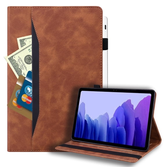 ELEHOLD Leather Case for Samsung Galaxy Tab S11 Ultra (14.6-inch) 2025 with Card Slots Holders Kickstand Function Anti-Scratch Shockproof Business Men Women Case,Brown