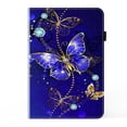 thumbnail image 1 of ELEHOLD Leather Case for Samsung Galaxy Tab S9 Plus/S9 FE Plus Flip Folio Case with Card Holders Anti-Slip Strip Kickstand Function Full Protective Shockproof Case,Butterfly, 1 of 8