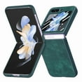 thumbnail image 1 of ELEHOLD Leather Case for Samsung Galaxy Z Flip 5 Case, Premium PU Leather Slim Shockproof Protective Case with Built-in Small Screen Protector Compatible with Samsung Galaxy Z Flip 5 (2023),Green, 1 of 8