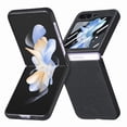 thumbnail image 1 of ELEHOLD Leather Case for Samsung Galaxy Z Flip 5 Case, Premium PU Leather Slim Shockproof Protective Case with Built-in Small Screen Protector Compatible with Samsung Galaxy Z Flip 5 (2023),Black, 1 of 8