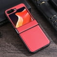 thumbnail image 1 of ELEHOLD Leather Case for Samsung Galaxy Z Flip 5 Case with Hinge Protection,Ultra Slim Thin Shockproof Non-Slip Anti-Scratch Protective Case for Samsung Z Flip 5,Red, 1 of 9