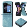 thumbnail image 1 of ELEHOLD Leather Case for Samsung Galaxy Z Flip5 2023,Shockproof Premium PU Leather Emboosed Pattern Slim Lightweight Anti-Scratch Case Cover for Samsung Z Flip5 5G,Green, 1 of 8